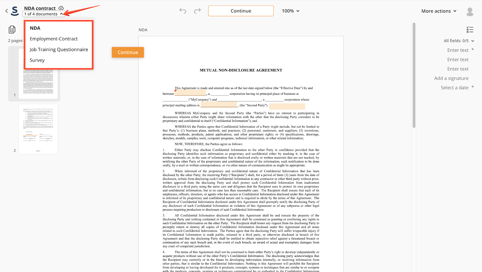 screenshot of airSlate WorkFlow